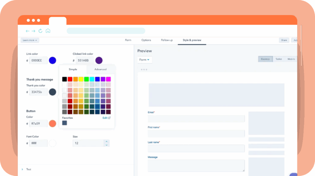 Lead capture with Hubspot